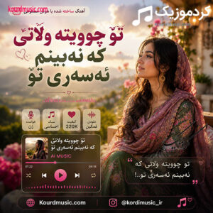 آهنگ بەسە دووری هوش مصنوعی |تۆ چوویتە وڵاتێ کە نەبینم ئەسەری تۆ