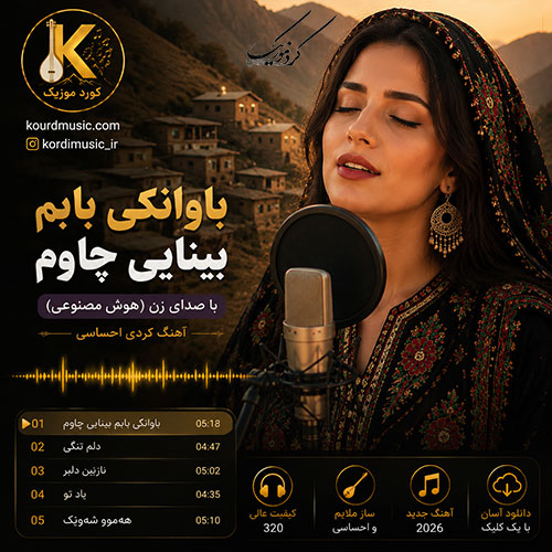 آهنگ باوانکی بابم بینایی چاوم | صدای زن هوش مصنوعی 2026