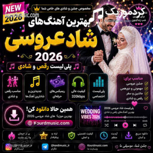 بهترین آهنگ‌های شاد عروسی ۲۰۲۶ | پلی‌لیست رقص و شادی