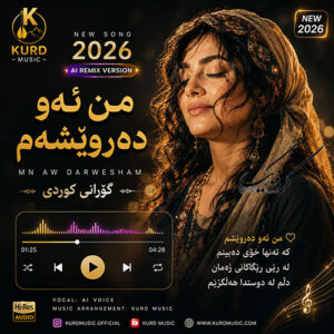 دانلود آهنگ من ئەو درویشم با صدای زن | هوش مصنوعی شاد کردی 2026